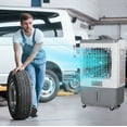 thumbnail image 3 of Ktaxon Portable Air Cooler, 2900CFM Evaporative Swamp Cooler with 15.8Gal/60L Water Tank, Cooling Fan with Oscillating, 3 Speeds, 12H Timer, 4 Ice Box, Indoor or Outdoor, 3 of 10