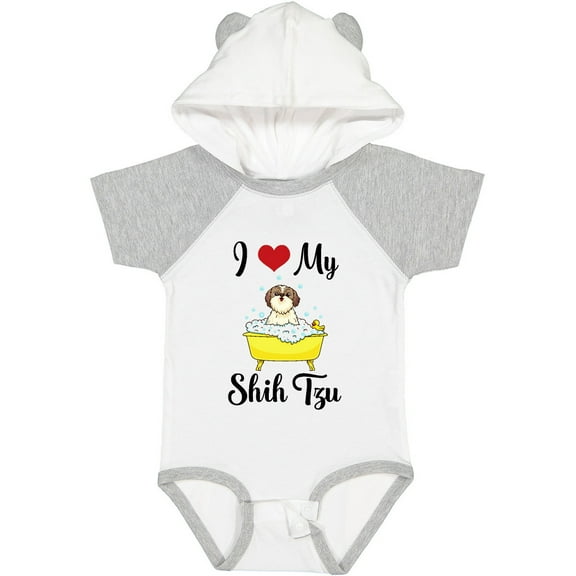Inktastic I Love My Shih Tzu Dog Gifts Boys or Girls Baby Bodysuit