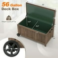 Demifill 56Gallon Wood Deck Box with Removable Waterproof PE Liner