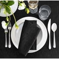 thumbnail image 3 of Elrene Home Fashions Continental Solid Texture Water and Stain Resistant Napkins, Set of 4, Black, 17" x 17", 3 of 5
