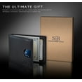 thumbnail image 6 of Serman Brands RFID Blocking Slim Wallet | Bifold Genuine Leather Thin Minimalist Front Pocket Wallets | Credit Card Holder | For Men with Money Clip | Charcoal Black, 6 of 7