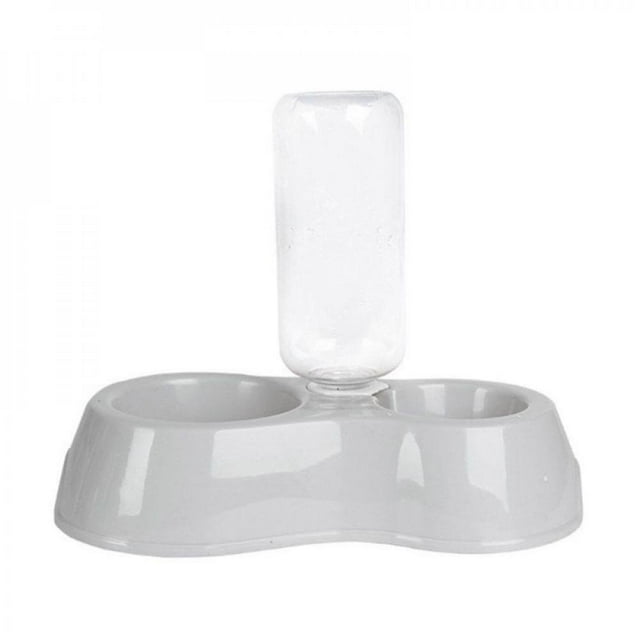 Pet Cat And Dog Automatic Feeding Double Bowl With Water Bottle Set Auto Water Storage Teddy Dogs Feeders