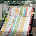 thumbnail image 4 of Multicoloured Folding Chaise Lounge – Adjustable Outdoor Recliner for Beach, Patio & Camping | Steel Frame, Breathable Mesh, 77” L x 23” W, 4 of 7