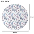 thumbnail image 6 of Watercolor Butterfly Flower Leaf White Pattern Round Tablecloth 60"x60",Wrinkle Wipeable Table Cloth for Kitchen Dining Room Picnic Patio Party, 6 of 6