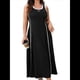 thumbnail image 3 of Vestido Midi de Verano Sin Mangas con Vuelo y Grandes para Mujer Negro XXL, 3 of 10