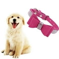 thumbnail image 2 of serony Bling Crystal Cat Collar Metal Adjustable Puppy Bow Tie Rhinestone Soft Collars Pet Supplies for Small Medium Dogs, 2 of 3