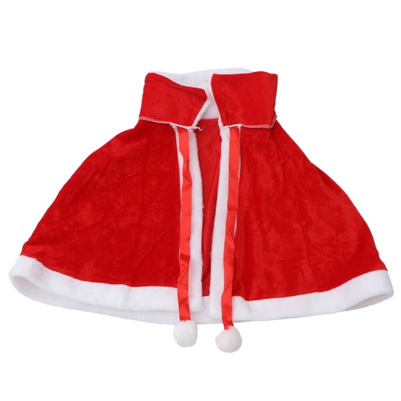1 Pce Châle Classique de Noël avec Corde à Nouer pour Femmes Élégant Châle en Peluche pour Adultes (Rouge)