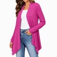 thumbnail image 4 of Enjoytime Lightweight Cardigans for Women Long Sleeve Open Front Cardigan Casual Fall Fashion Asymmetrical Hem Knit Coat, 4 of 6