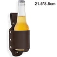 thumbnail image 3 of SHELLTON Pu Leather Holster Portable Bottle Waist Beer Belt Bag Beverage Can Holder, 3 of 7