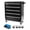 Black Steel, variant on Rolling Tool Chest 5-Drawer, Steel Tool Cabinet on Wheels with Lock & Liner - Garage/Warehouse Storage
