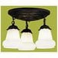 thumbnail image 2 of Meyda Tiffany - 30543 - Three Light Semi-Flushmount - White Puffy Rose - French Bronzed, 2 of 2