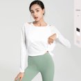 thumbnail image 2 of MINDYGOO, chaqueta holgada de fábrica con logotipo personalizado de alta calidad, traje de Yoga para correr ajustado de manga larga rápida de gran tamaño, 2 of 4