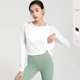 thumbnail image 2 of MINDYGOO, chaqueta holgada de fábrica con logotipo personalizado de alta calidad, traje de Yoga para correr ajustado de manga larga rápida de gran tamaño, 2 of 5