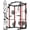 Red Black, variant on Ourlova Power Cage 2000LBS Multi-Function Power Rack – LAT Pulldown, Seated Row, Cable Pulley System, J-Hooks, Dip Handles, Landmine, Squat Rack, Cable Crossover & Smith Machine