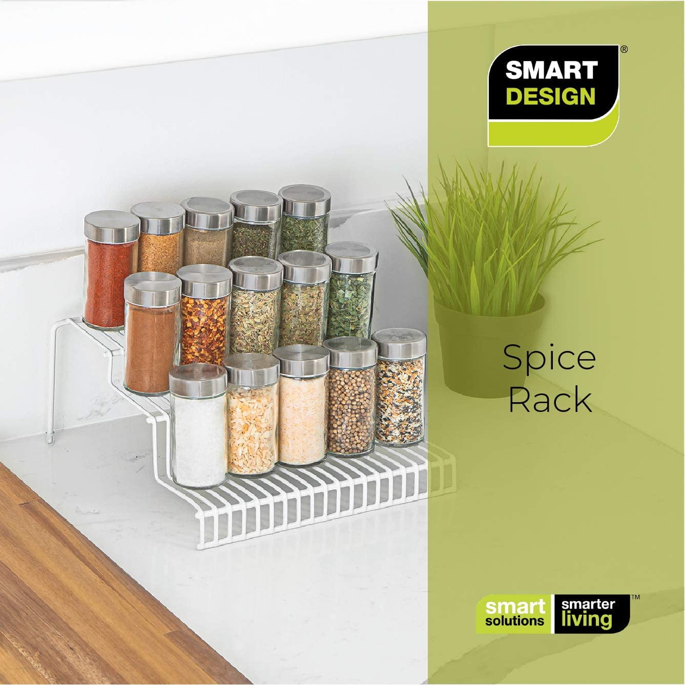  Smart Design Can Organizer for Pantry – Perfect for Kitchen  Organization, Refrigerator, Cabinet, Spice Rack – 3 Tier Adjustable Can  Storage - Steel Metal Shelves – Holds Up to 36 Cans - White : Home & Kitchen