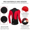 thumbnail image 3 of WEST BIKING Men's Cycling Jersey Quick Dry Long Sleeves Zipper Bike Shirt, Red, 3 of 10