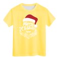 thumbnail image 5 of Ulanda Toddler Boys Girls Christmas Shirt Kids Xmas Tshirt Cotton Short Sleeve Tee Top 2-7 Years (Yellow, 9-10Years), 5 of 5