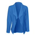 thumbnail image 2 of Vedolay Casual Tops for Women Women's Casual Long Sleeve Lapel Button Open Front Work Office Jackets Suit,Blue M, 2 of 4
