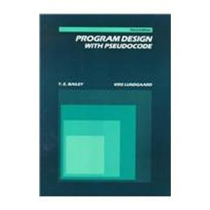 Pre-Owned Program Design With Pseudocode (Computer Program Language), 9780534099725, 0534099726, Paperback, Subsequent edition