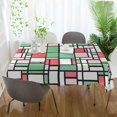 thumbnail image 3 of Yayeee Tablecloths 54" x 54" Rectangle Wrinkle Resistant Party Table Cover, Red Abstract Geometric, 3 of 8
