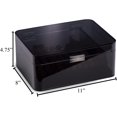 thumbnail image 7 of Acrylic Cigar Humidor Cigar Storage Box, Air Tight Cigar Container, Humidifier, Compartment for Humidity Pack Stores 50-75 Cigars (Black), 7 of 7