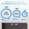 thumbnail image 2 of Entrenador de cintura Weighted Fitness Hoop JloiBao de 51 pulgadas y 27 eslabones, azul, 2 of 6