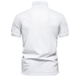 thumbnail image 3 of UVEASISHA Men Big and Tall Golf Shirts,Button up Polos Shirt for Men Basic Short Sleeve Golf Shirt Summer Casual Slim Fit Polos Tee Shirt 2025,White S, 3 of 8