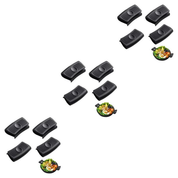 Injueey 4Pcs Pot Holders Scald-Proof Temperature Resistant Insulation Kitchen Anti-Scalding Ears Tools Handle Cover Anti-Skid Pan Type1