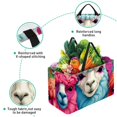 thumbnail image 3 of Alpaca Large Capacity Reusable Foldable Oxford Cloth Beach Bag Storage Bin Shopping Basket Cube Organizer, 3 of 7