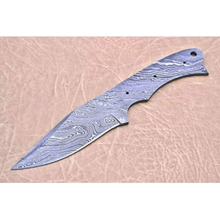 8 inches Long Blank Blade, Knife Making Supplies, Damascus Steel Blank Blade  Hand Forged Skinning Knife with 3 Pins & an Inserting Hole Space 4 Long  Blade with 4 Scale 
