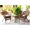 Black, variant on Jeco W00205_2-CES007 3 Piece Honey Wicker Chair And End Table Set With Brown Chair Cushion