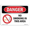 thumbnail image 1 of SignMission OS-DS-A-1218-L-1471 12 x 18 Po Signe de Danger OSHA - Interdit de Fumer dans Ce Domaine, 1 of 1