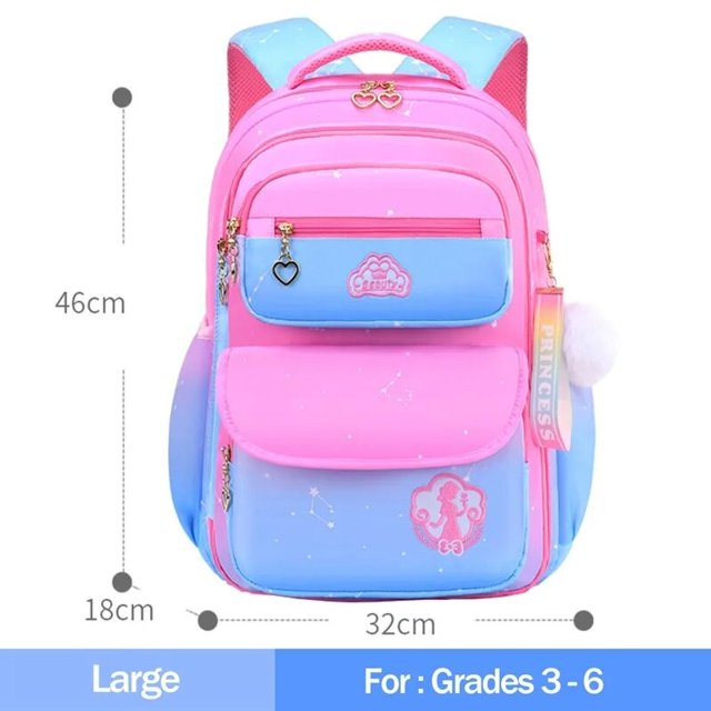 Orthopedic Primary School Bags for Girls Gradient Color Grades 1-3-6 Children's Backpack Large Capacity Kids Rucksack Mochila