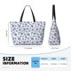 thumbnail image 4 of Fotbe Dark Blue Snowflakes Bolsa de Viaje para Playa - Resistente al Agua, Bolsa Tote de Gran Capacidad y Ligera con 7 Bolsillos para Mujeres y Hombres, 4 of 7