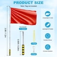 thumbnail image 3 of Uxcell 1-Pack Telescopic Handheld Flagpoles, 3.9ft/1.2m Stainless Steel Handheld Portables Extendable Flagpole [Yellow], 3 of 7