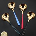 thumbnail image 3 of Soup Spoon Ergonomic Design Comfortable Grip Stainless Steel BPA Free Deep Head Stirring Ladle Kitchen Supplies, 3 of 10