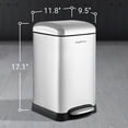 thumbnail image 5 of happimess Betty Retro Mini 3.2-Gallon Step-Open Trash Can, Platinum Silver, HPM1012A, 5 of 10