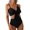 C1144/Black, variant on Women's Bikini Sets Women's 2 Piece High Waisted Bow Bikini Set Front Ruched Swimsuits Bathing Suits Retro Swimsuits Beachwear