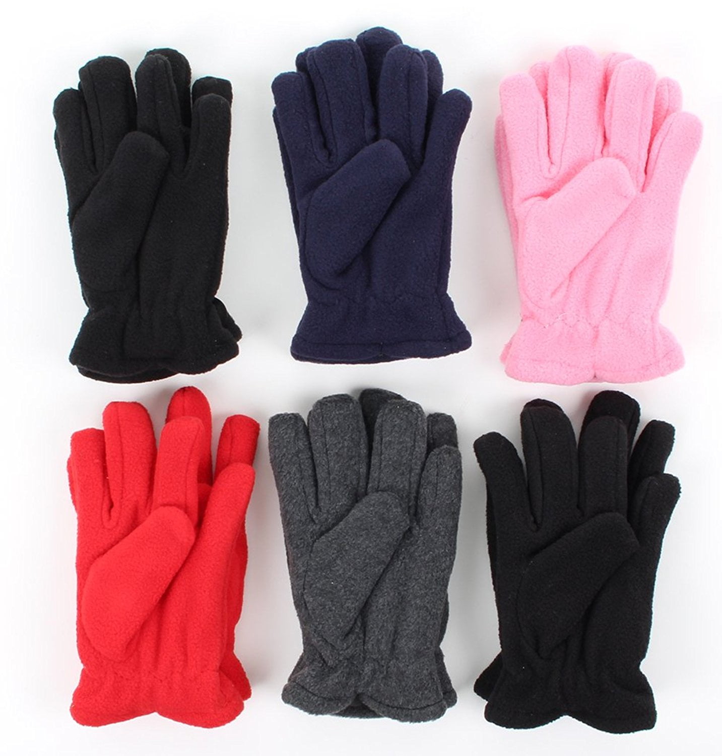 Gilbin's Toddler / Kids Soft And Warm Fleece Lined Gloves 6Pack