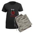 thumbnail image 5 of CafePress - Ladybug Women's Dark Pajamas - Women's Short Sleeve Print T-Shirt and Pants Dark Cotton Pajama Set, 5 of 7