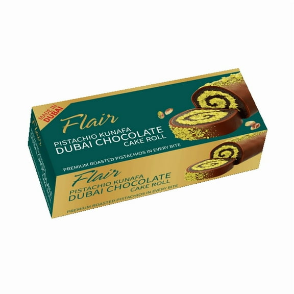 Pistachio Kunafa Dubai Chocolate Cake Roll 165gm (5.8oz)