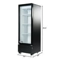 thumbnail image 3 of 21 in. One Glass Door Commercial Display Merchandiser Refrigerator Cooler in Black, ETL Listed, 8 cu. ft. (KM-MDR-1GD-8C), 3 of 13