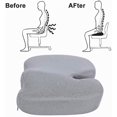 thumbnail image 3 of Orthopedic Seat Cushion With Gel Memory Foam Chair Cushion For Tailbone Relief, 3 of 4