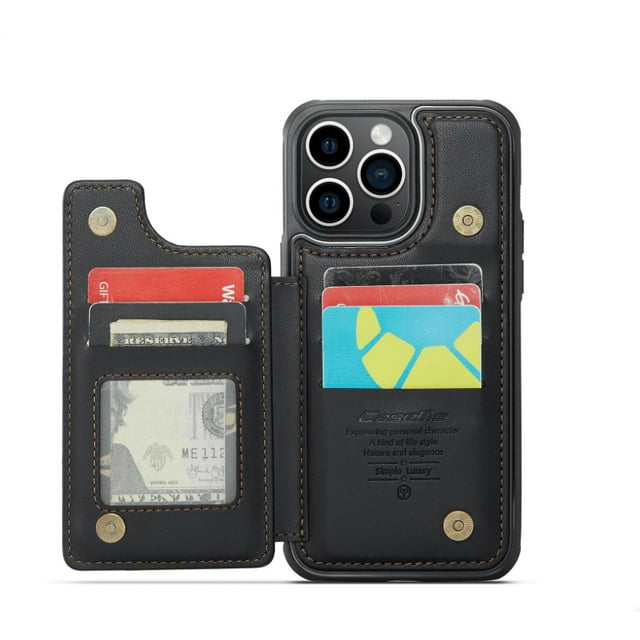 Phone Case for Iphone 14 15 plus pro max Leather wallet multifunctional stand phone case