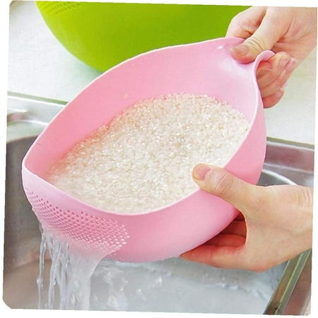 

Rice Filter Wash Colander Plastic Basket Sieve Drainer Cleaning Gadget Random Color Kitchen Accessories Gadget