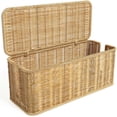 thumbnail image 1 of Hand Woven Faux Rattan TV Cable Computer Management Box 12.5"L 5.1"W, 1 of 5