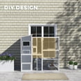 thumbnail image 6 of PawHut Catio Outdoor Cat Enclosure, 76" Large Wooden Cat House with 4 Tier Resting Rooms, 3 Platforms, 1 Soft Ladder, 2 Ramps, 1 Hammock, Gray, 6 of 10