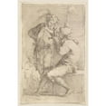 thumbnail image 3 of Salvator Rosa 13x18 Black Modern Framed Museum Art Print Titled - Two Soldiers, One Seated on a Square Stone (1656 - 1657), 3 of 5