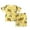 Yellow, variant on Kiijoy Boys Cartoon Full Print Short Sleeved T Shirt Shorts Pajamas Sleepwear 2-Piece Set