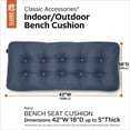 thumbnail image 2 of Classic Accessories 42 x 18 x 5 in. Thick Rectangular Indoor & Outdoor Bench Cushion, Navy, 2 of 8